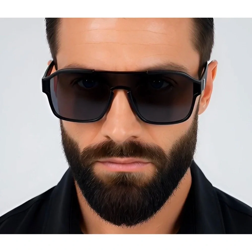 Sunglasses Men's Fashion Sunglasses Sporty Driving Shades Street Wear Dark Black